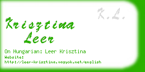 krisztina leer business card